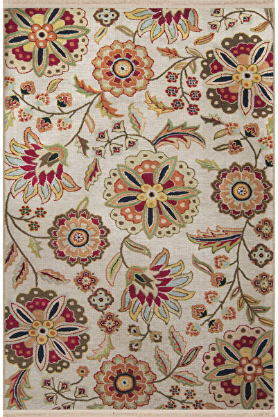 Rugs Modern Halı Multicolored Leaf and Flower Patterned Creative Modern Decor...