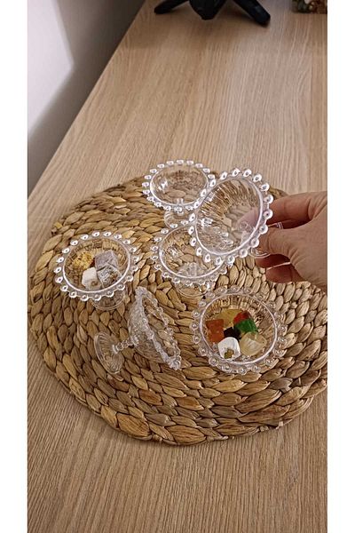 Dumans home Home 6 Pieces Beaded Turkish Delight Bowl Treat Serving Bowl Sugar Bowl Snack Bowl