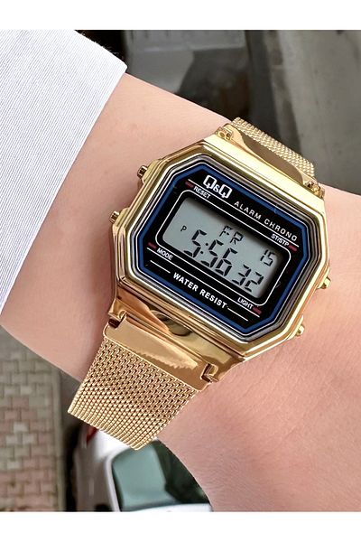 Q&Q QM82J22EK Women's Wristwatch with Alarm Stopwatch Calendar Digital Display