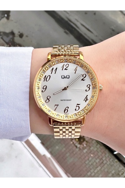 Q&Q QM82J23EK Kadın Kol Saati Taşlı 2 Yıl Distribütör Firma Garantili