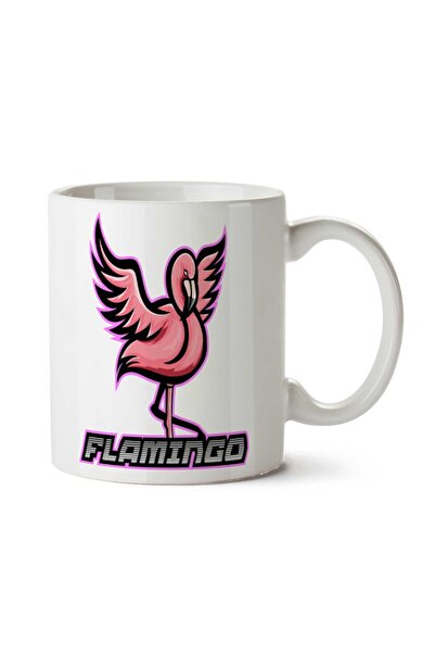 ART HEDİYE كوب فلامينجو مطبوع على الجانبين