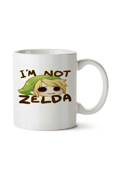 ART HEDİYE كوب I'M NOT ZELDA مطبوع على الجانبين