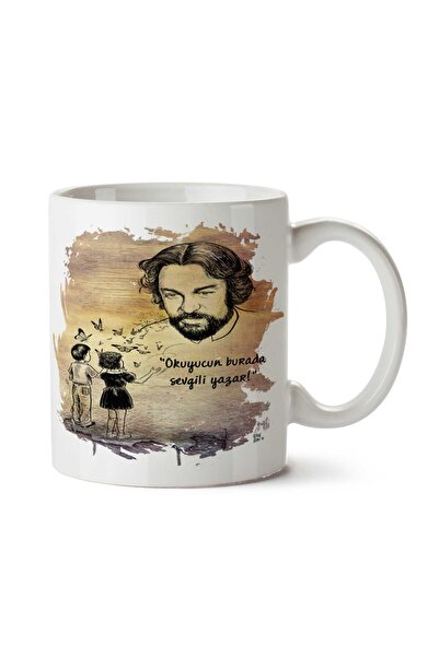 ART HEDİYE كوب بطبعة الفراشات على الوجهين للقارئ أتاي