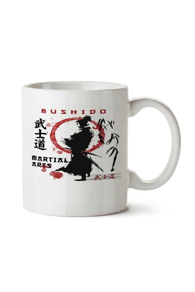 ART HEDİYE كوب بوشيدو مطبوع على الجانبين