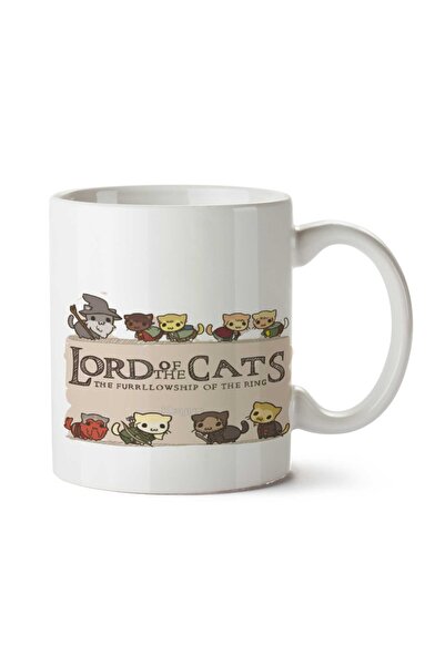 ART HEDİYE كوب مطبوع عليه خاتم القطط على الجانبين