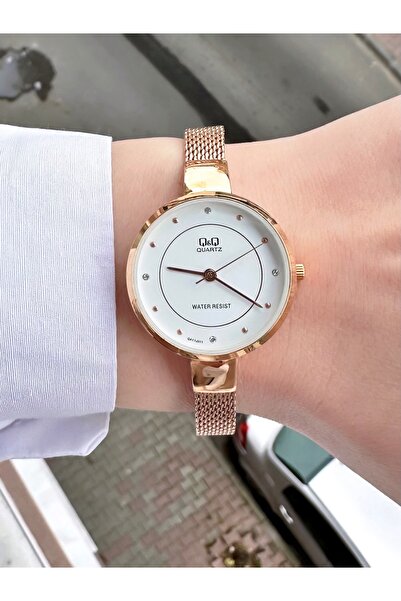 Q&Q QM82J26EK Women's Wristwatch Straw Thin Cord