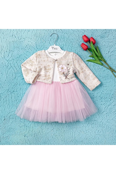 Baby Tek Kız Bebek bolerolu elbise