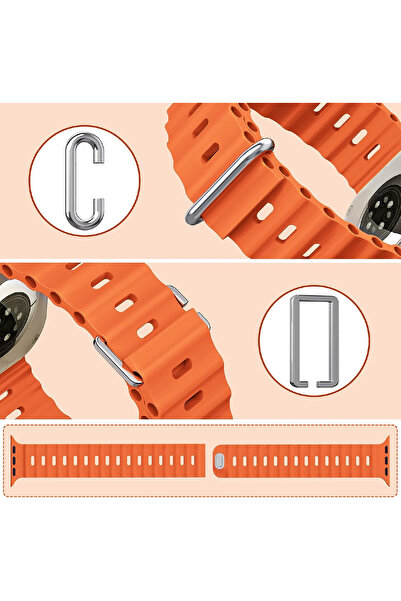 mimtec Apple Watch Uyumlu 38mm 40mm 41mm 1/2/3/4/5/6/se/7/8/9 Kordon Ocean Loop Kordon