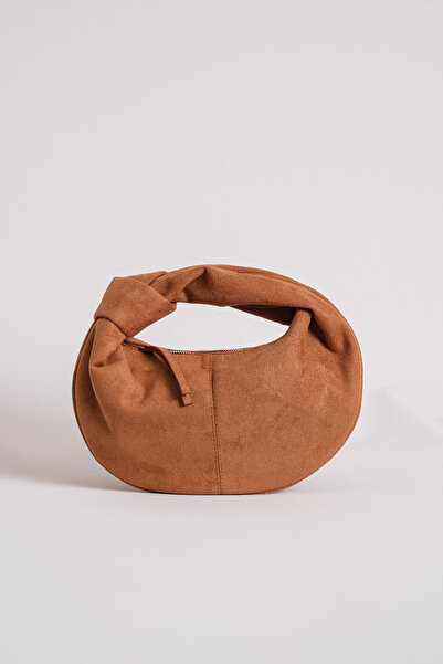 Çantacımstore Geantă de mână Mini Jordie pentru femei, piele intoarsa, maro 1612