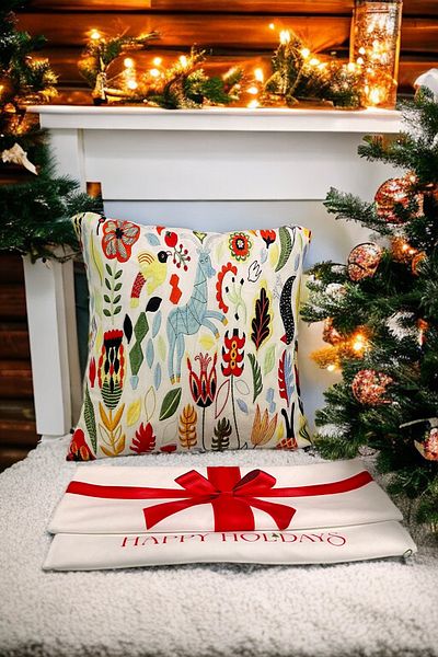tarzınısec Pernă decorativă cu fermoar cu tema de Anul Nou (45*45cm) Model52