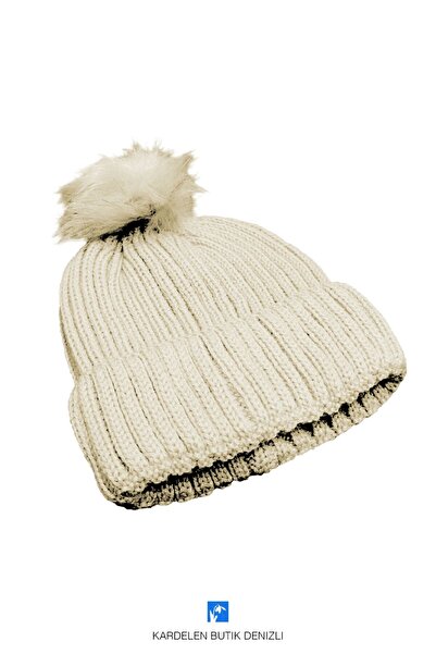 Kardelen Butik Denizli Căciulă de schi cu pompon și căldură groasă pentru femei