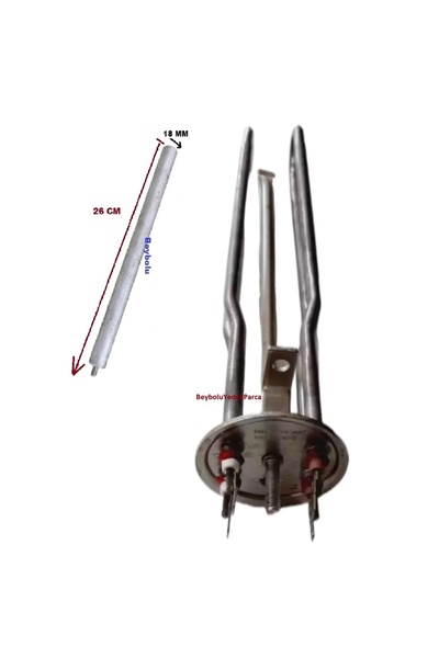 FullYedek Arçelik T 7365 E Bs Rezistans Ve Anot Çubuk Dahil Termosifon Rezist...