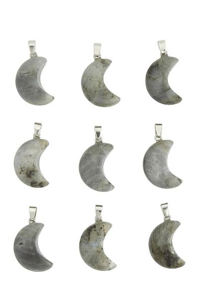 Tesbih Atölyesi Certified Labradorite Natural Stone Moon Model Necklace