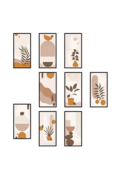 dnsl grup Bohem Serisi 9 Parça Set Ahşap Tablo