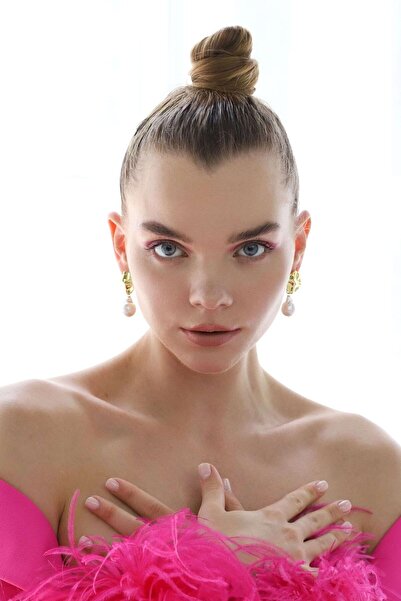 Ecru Atelier Lola Altın Kaplama Kadın Inci Küpe