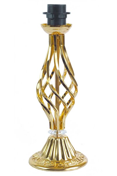 Dekovien Gold-Transparent Lace Covered Ecru Velvet Vintage Lampshade - 30x50cm AB1007