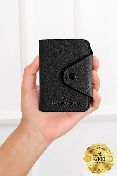 Frank Martin Πορτοφόλι θήκης πιστωτικής κάρτας Riva Thin Model 10 με θήκες για κάρτες και κουμπωτά πολλαπλών τμημάτων