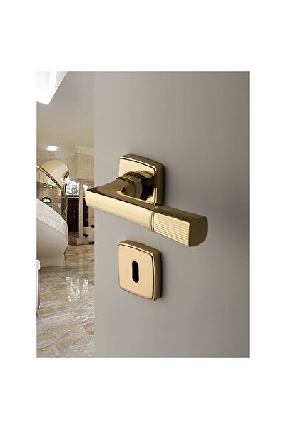 System Lucına Rozetli Kapı Kolu Antik Renk Yale (DIŞ KAPI) Rozetli