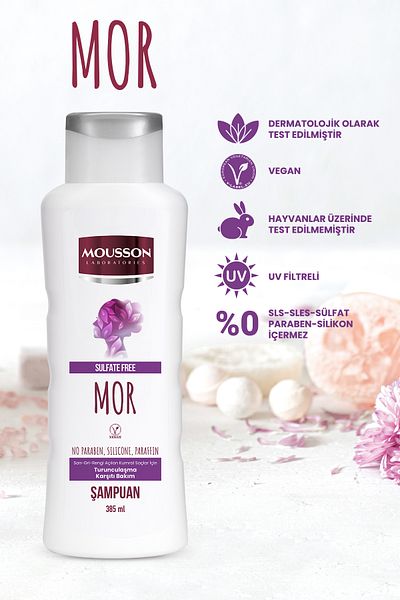 Mousson Purple Orange Sulfate-Free Hair Care Shampoo