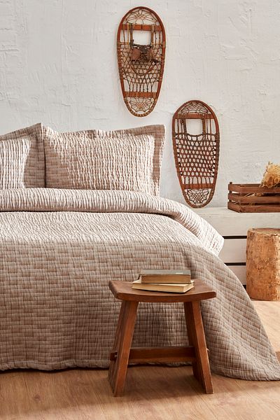 Karaca Home Loretta Double Bedspread Beige