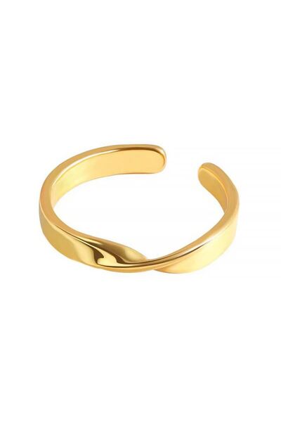Chavin 3 mmSteel Adjustable Gold Ring eu83sr