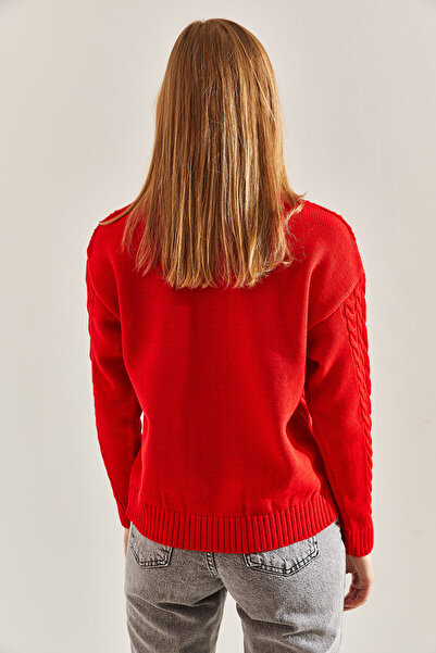 Bianco Lucci Women's Patterned Knitwear Sweater