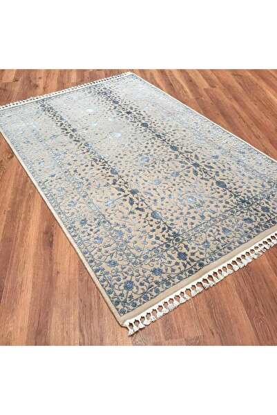 Halıcızade Safir Serisi Uşak Desenli El Dokuma Halı-saphıre Beıge Beıge D Blue