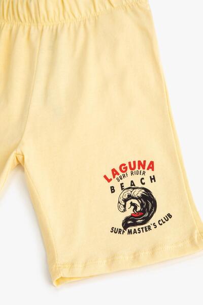 Koton Erkek Çocuk Surf Baskılı Şort Pamuklu