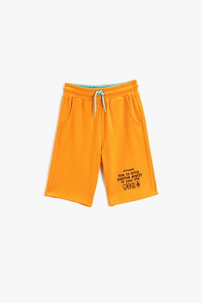 Koton Printed Shorts Tie Waist Elastic