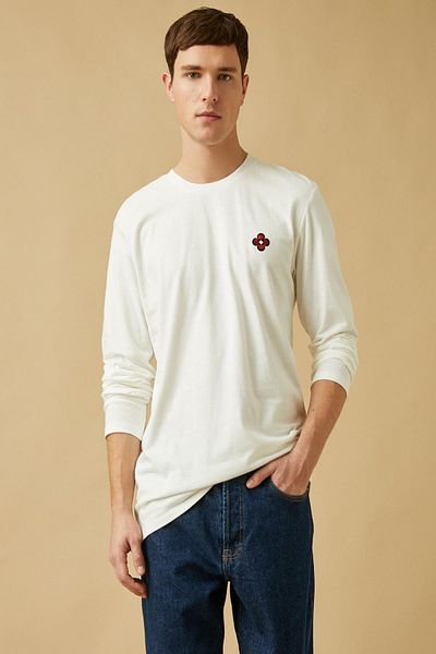 Koton Weißes Herren-T-Shirt 2WPM10001HK
