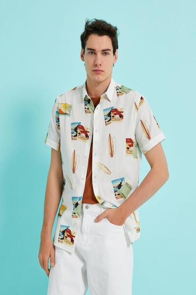 Koton Surf nyomott rövid ujjú ing