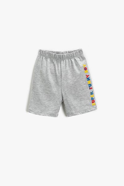Koton Printed Elastic Waist Shorts