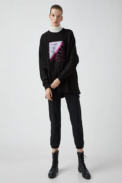 Koton Women's Black Tunic 1KAK18414CK