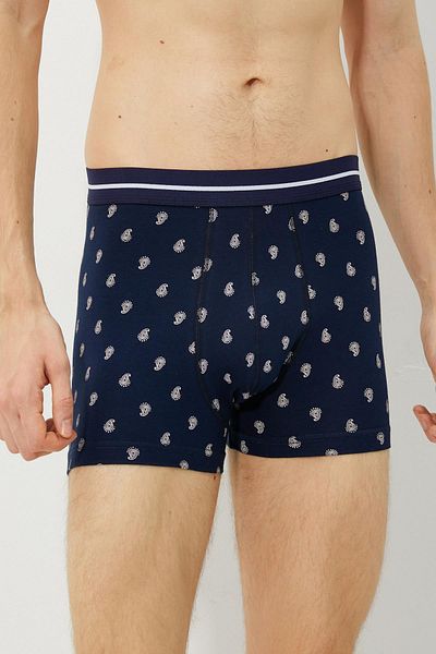 Koton Boy's Navy Blue Pattern Boxer 3SLM90029MK