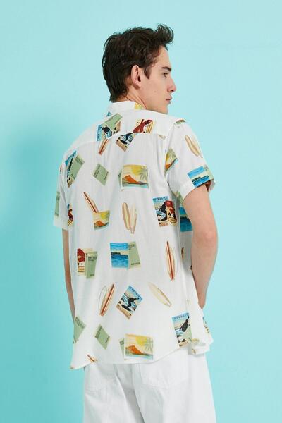 Koton Surf nyomott rövid ujjú ing