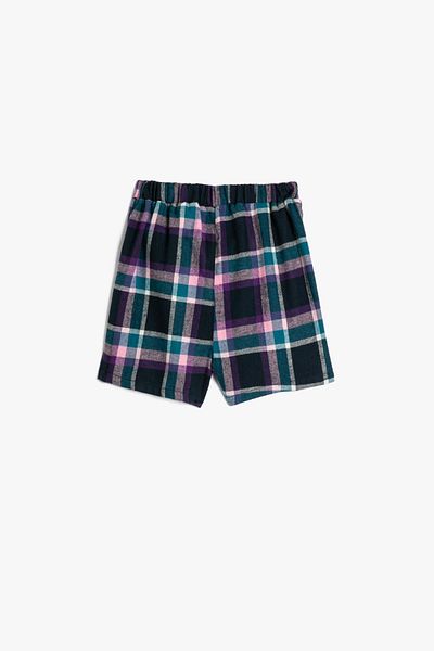 Koton Baby Girl Pink Plaid Shorts & Bermuda