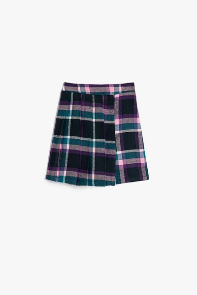 Koton Baby Girl Pink Plaid Shorts & Bermuda