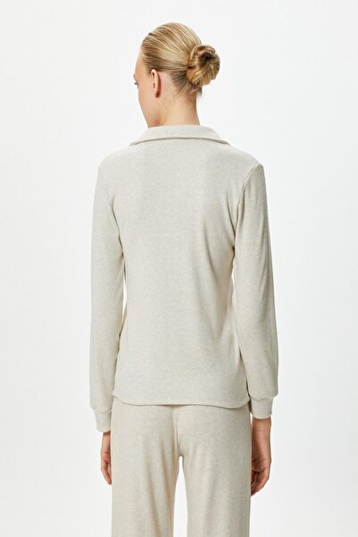 Koton Kadın Bej Melanj Pijama Üstü