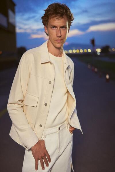 Koton Men's Ecru Jacket
