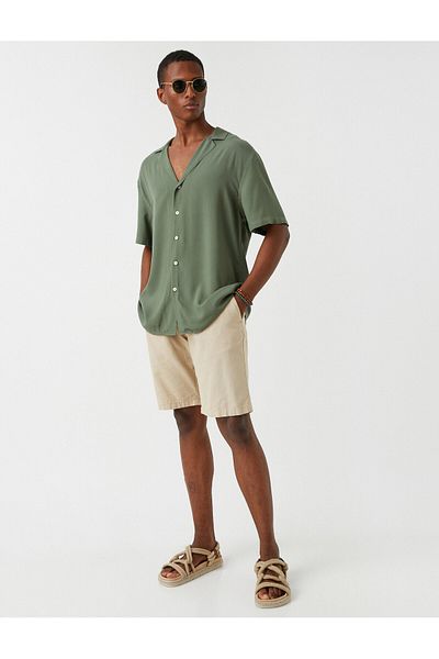 Koton Men's Khaki Shirt 2SAM60356HW