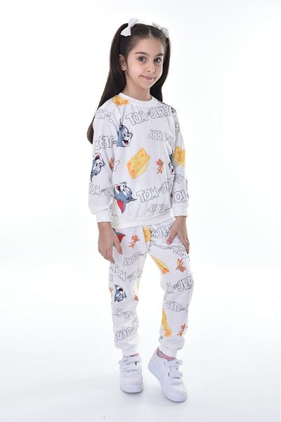 Teymbaby Set de sus și de jos cu imprimeu Tom și Jerry sezon nou sezon Îmbrăcăminte pentru copii