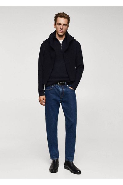 MANGO Man Pullover mit Kordelzug und Reißverschluss