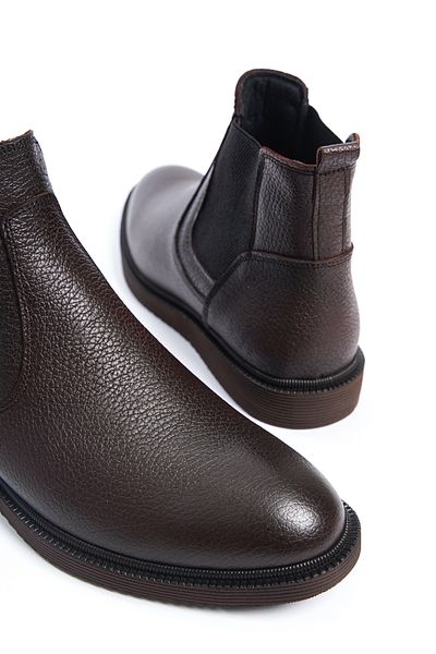 nişin MEN'S GENUINE LEATHER CLASSIC RUBBER BOOTS