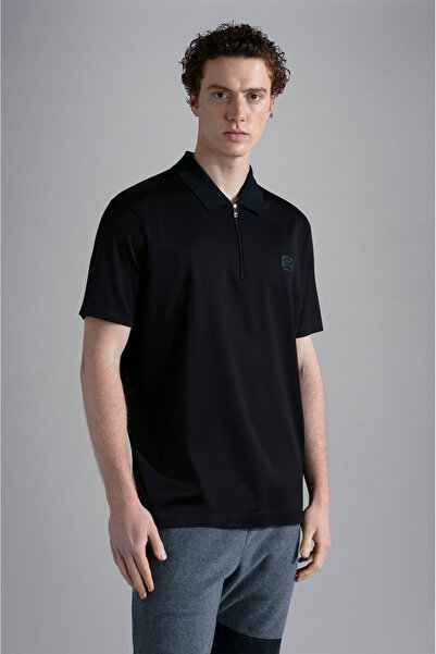 PAUL&SHARK MEN'S KNITTED POLOSHIRT C.WCOTTON