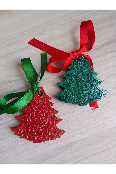 tasarımanya CHRISTMAS TREE ORNAMENT 2-PACK PINE TREE
