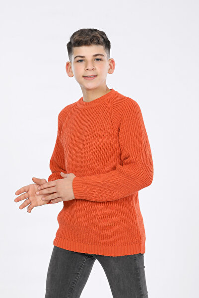 Cloudy Kids Pulover de bază pentru băiat, cu croiala normală, (4-13) ani)