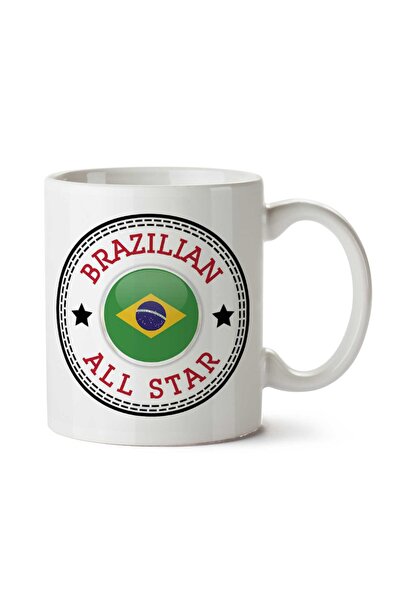 ART HEDİYE كوب كونفيرس برازيلي أول ستار مطبوع على الجانبين