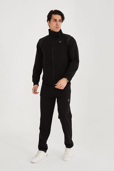 allymoda Set de trening pentru bărbați cu guler judecător, 100% bumbac ALLY-204