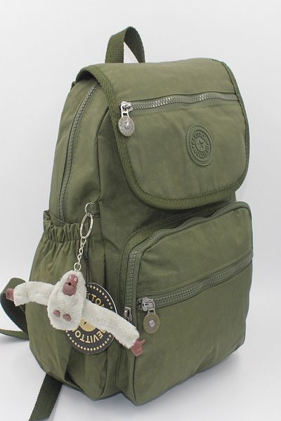 Bevitton Crinkle Waterproof Fabric Khaki Unisex Women's Backpack & School Bag 5200
