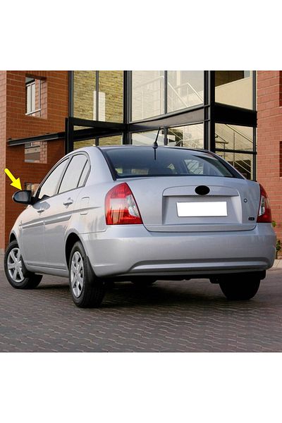 Bisra لسيارة Hyundai Accent ERA 2006-2011 زجاج مرآة الرؤية الخلفية اليسرى يدويًا 87611-1E010